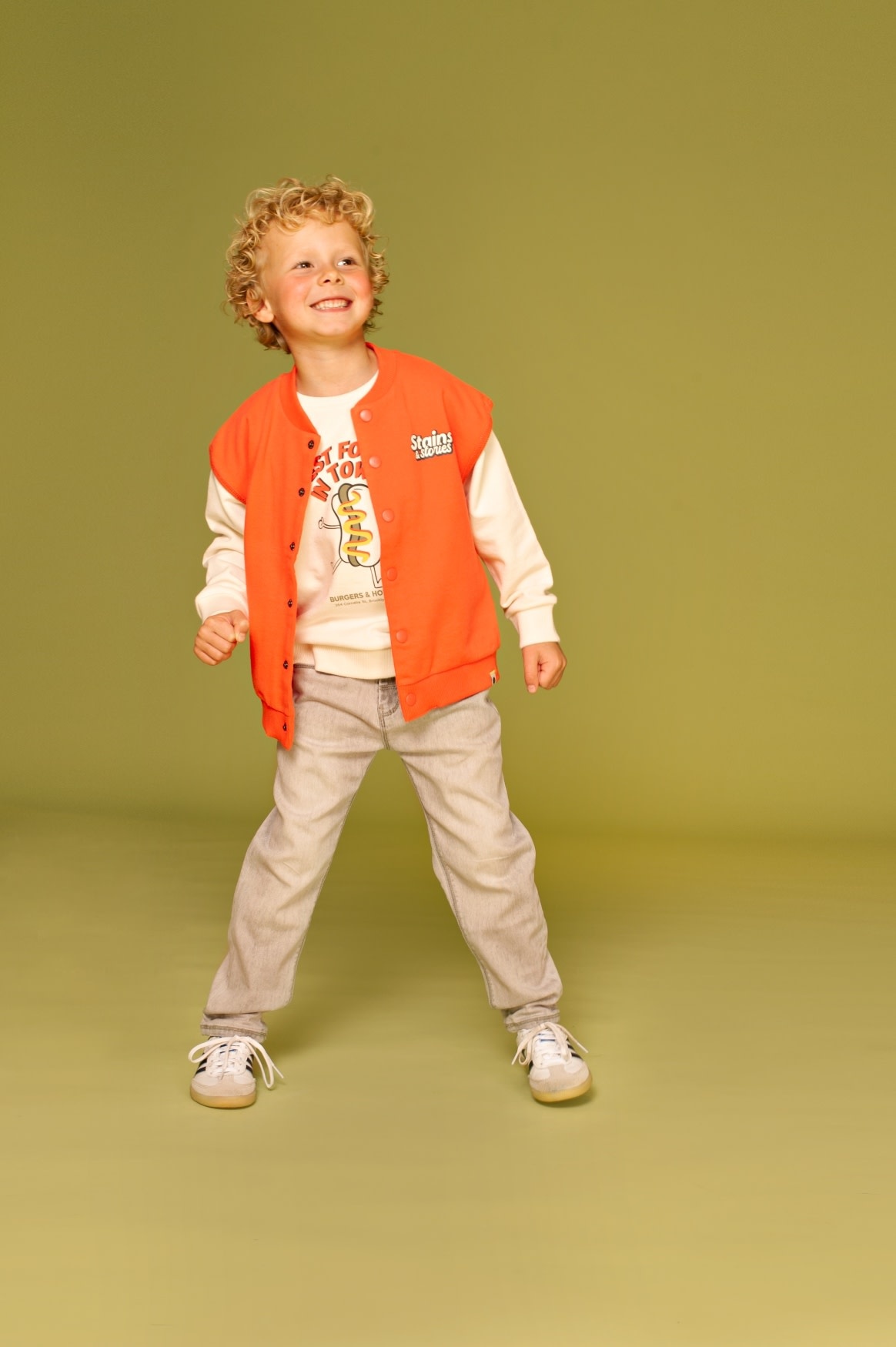 Stains & Stories boys sweatshirt Off-White