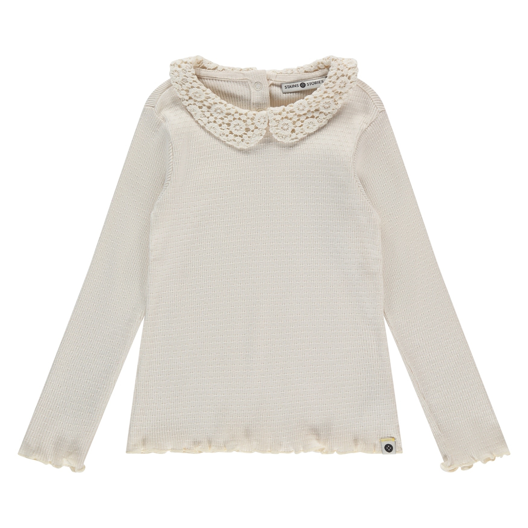 Stains & Stories girls t-shirt long sleeve Ivory