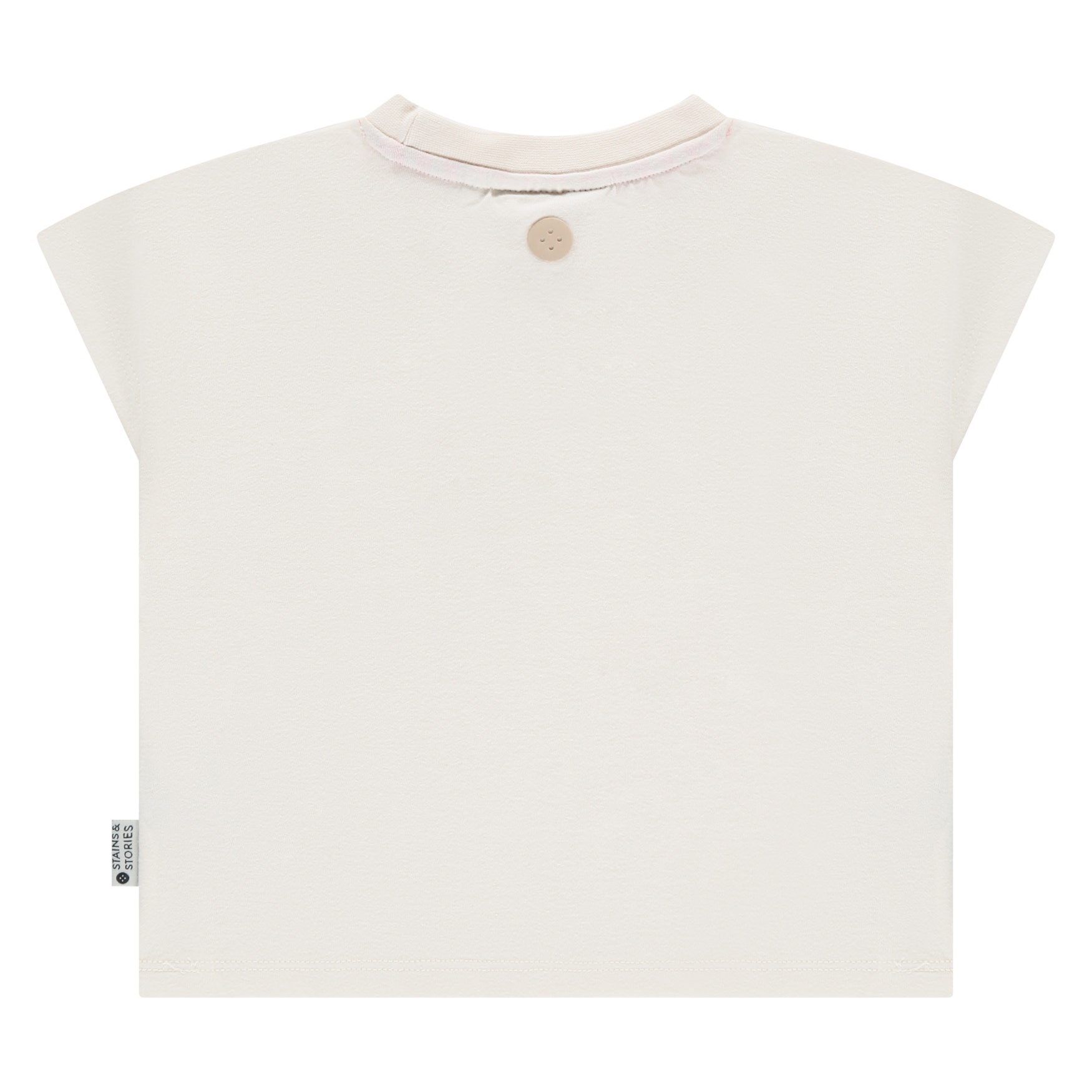 Stains & Stories girls t-shirt short sleeve Ivory