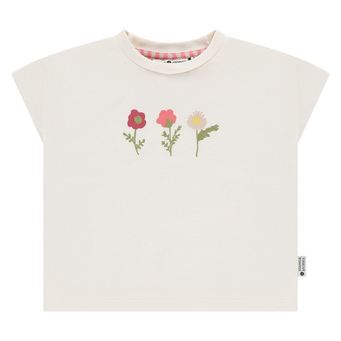 Stains & Stories girls t-shirt short sleeve Ivory