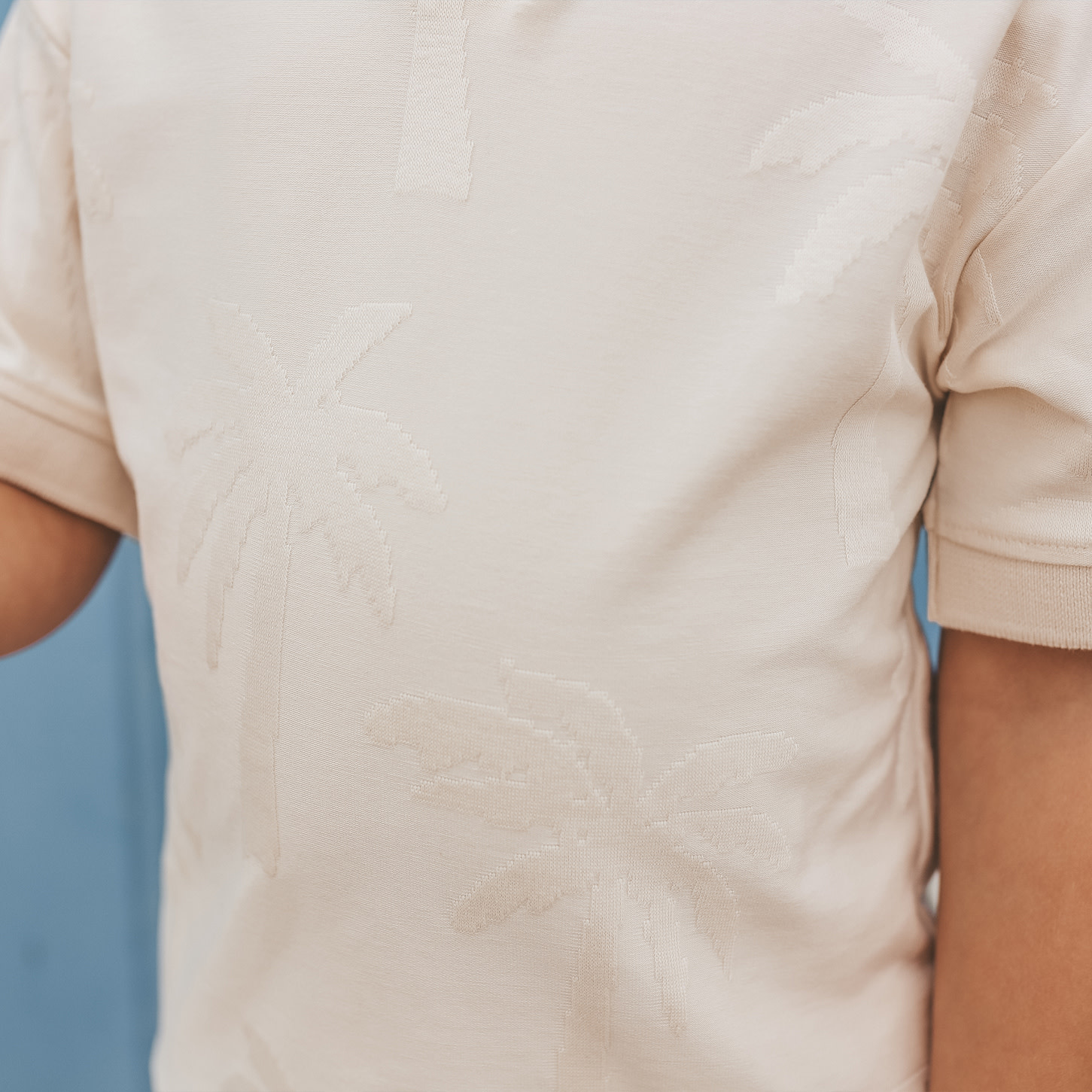 Your Wishes Stamped Palms | Casual Polo White Swan