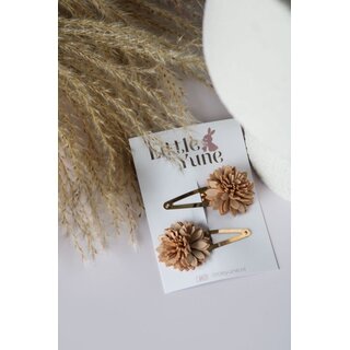 Little Yune Haarspeldjes | Bloemenspeldjes Soléa – Beige