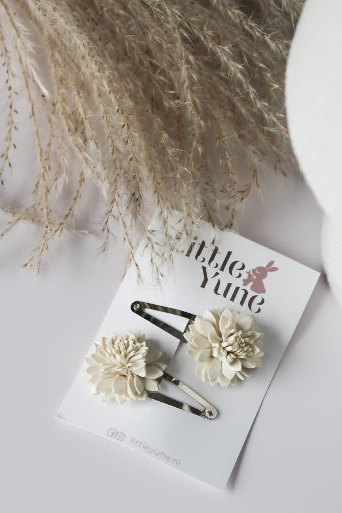 Little Yune Haarspeldjes | Bloemenspeldjes Soléa – Ivoor