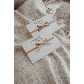 Little Yune Haarbandje | Strikje Roze of Mauve hartjes