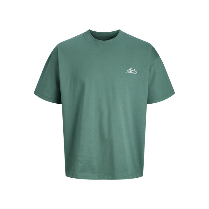 Jack & Jones JCODUST SCRIPT BACK TEE SS MNI Turquoise
