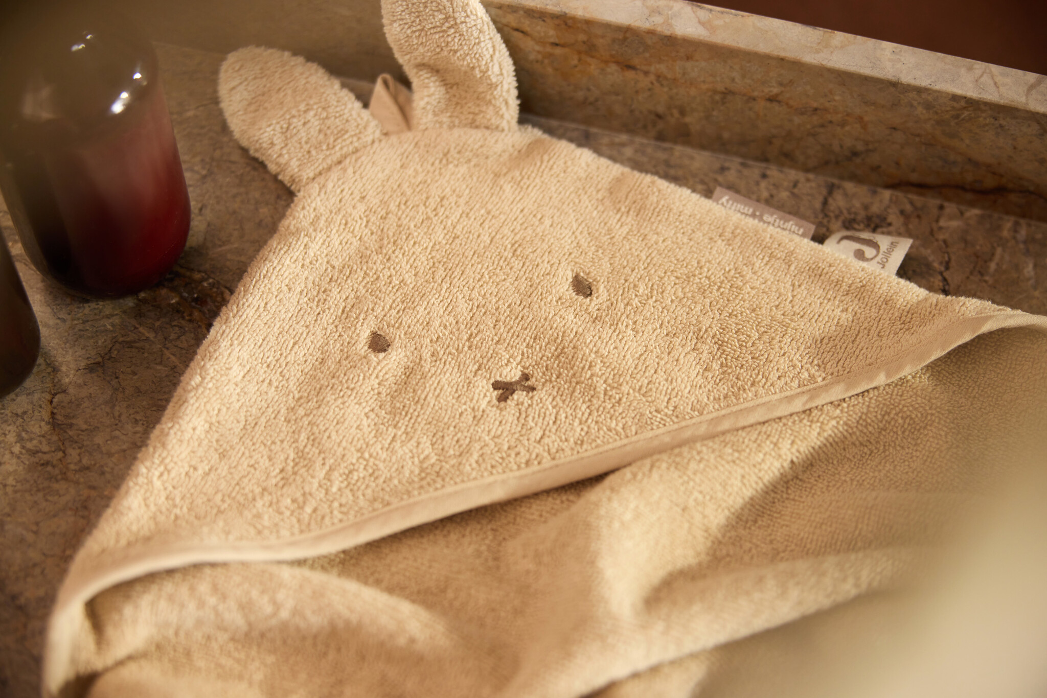 Jollein Badcape Badstof 75x75cm Miffy Warm Sand