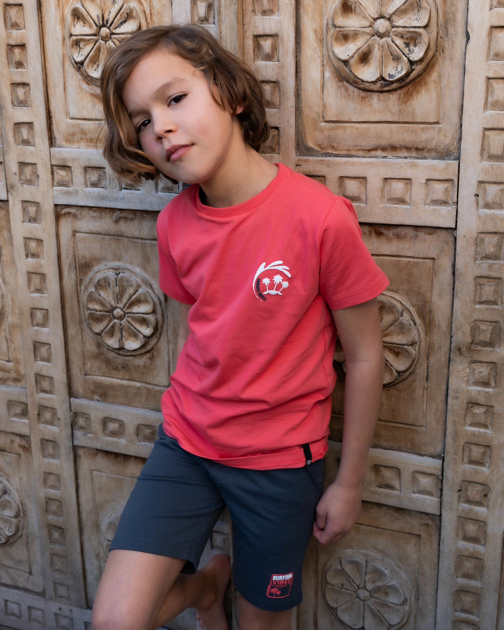 Skurk T-shirt Tan Raspberry