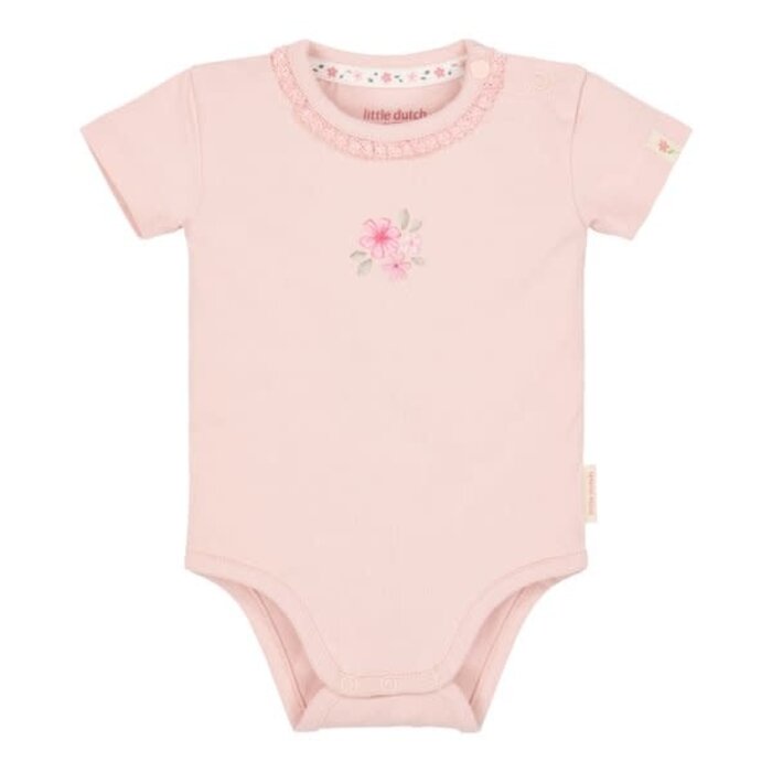 Little Dutch Romper korte mouw roze Blossom