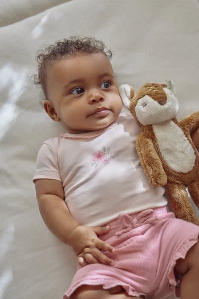 Little Dutch Romper korte mouw roze Blossom