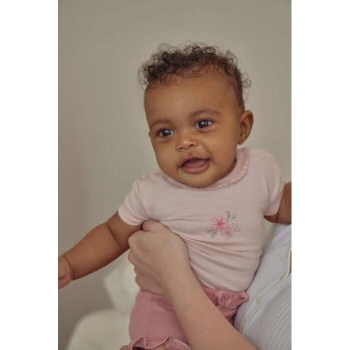 Little Dutch Romper korte mouw roze Blossom