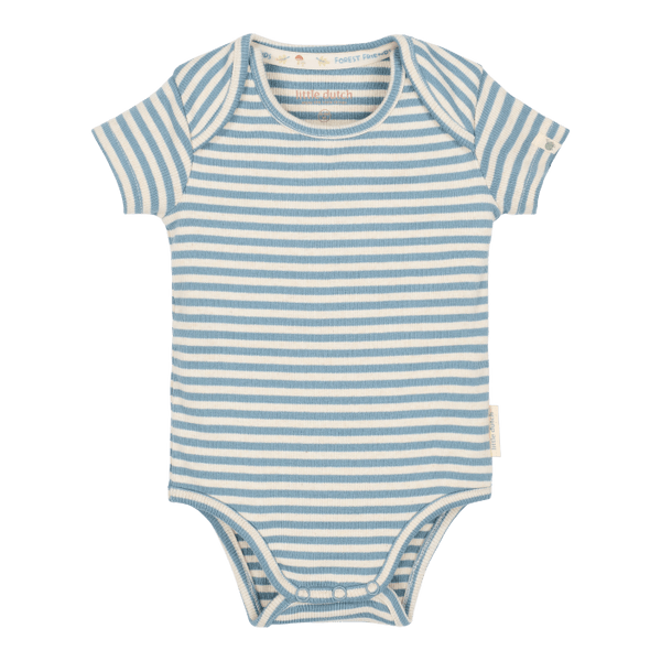 Little Dutch Romper korte mouw blauw Stone Blue stripe