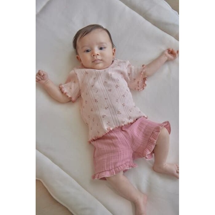 Little Dutch T-shirt korte mouw roze Fairy Flowers