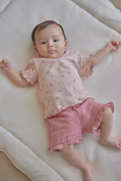 Little Dutch T-shirt korte mouw roze Fairy Flowers