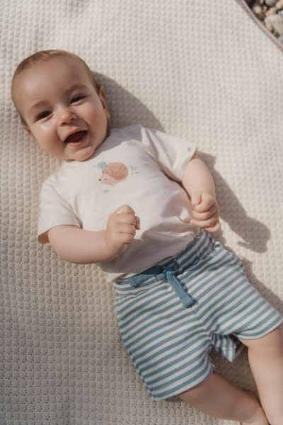 Little Dutch Korte broek blauw Stone Blue stripe