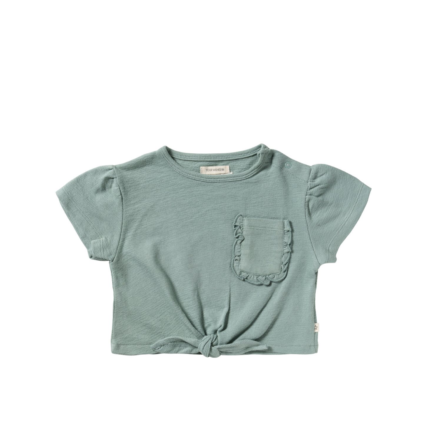 Your Wishes Textured Jersey | Front Tie Shirt Ocean