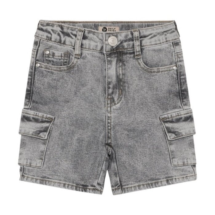 Daily7 Denim Cargo Shorts Grey Denim