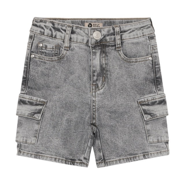 Daily7 Denim Cargo Shorts Grey Denim