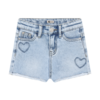 Denim Shorts Heart Blue Denim