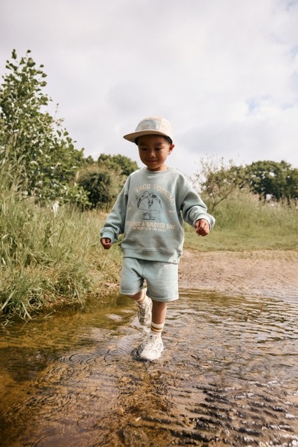 Daily7 Oversized Sweater Print Green Milieu
