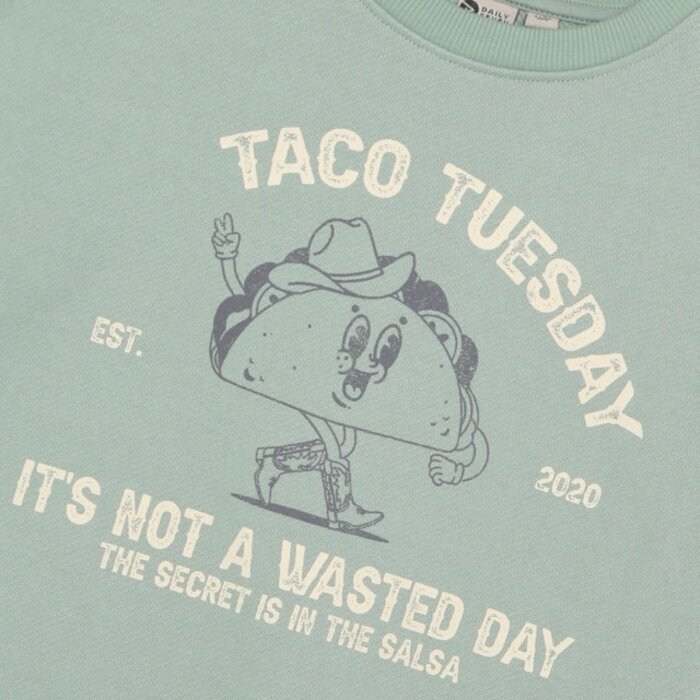 Daily7 Oversized Sweater Print Green Milieu