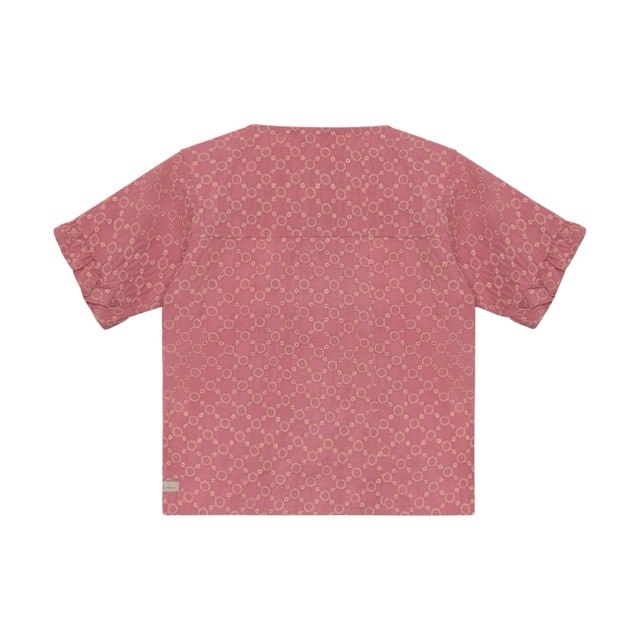 Daily7 Shirt Ruffle Broderie Heather Rose