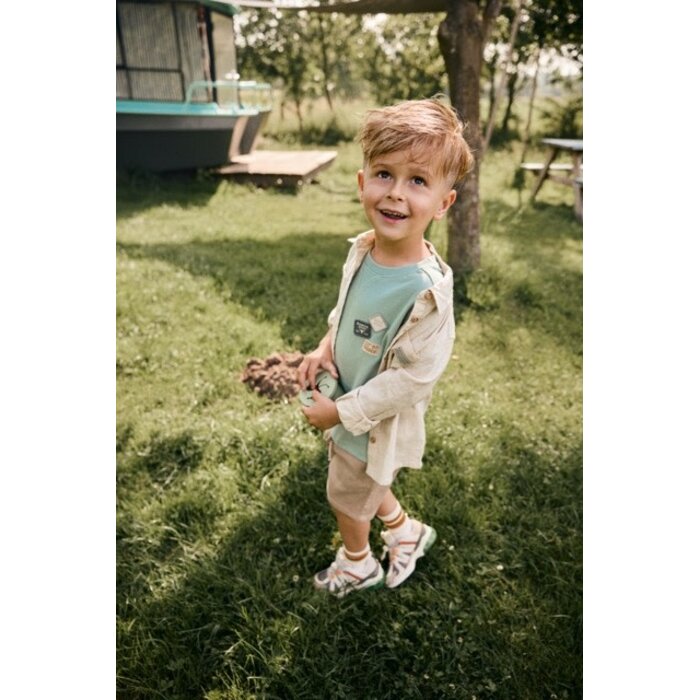 Daily7 T-shirt Basic Badge Green Milieu