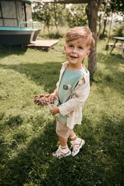 Daily7 T-shirt Basic Badge Green Milieu