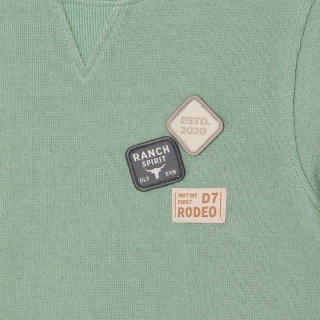 Daily7 T-shirt Basic Badge Green Milieu