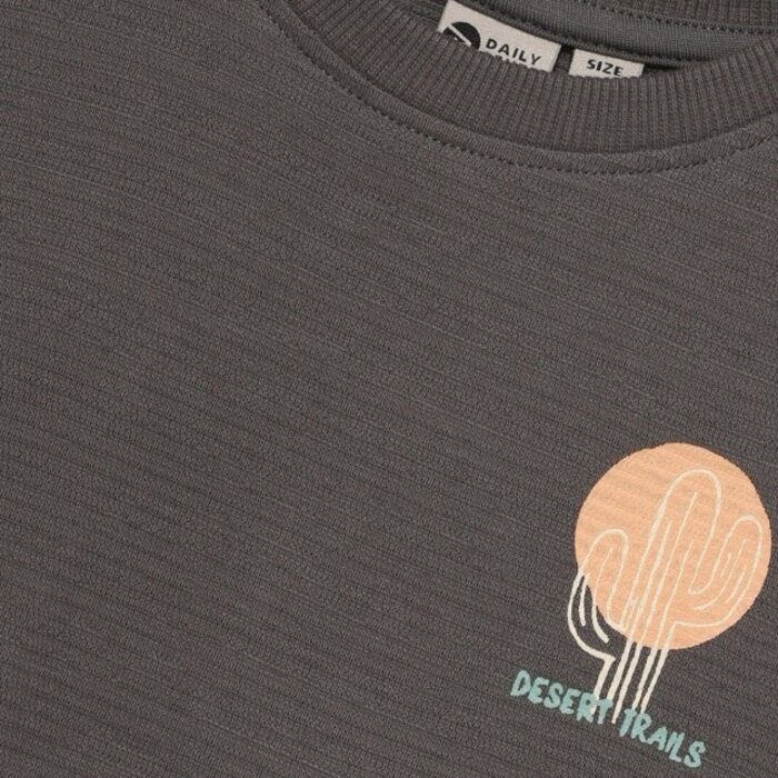 Daily7 T-shirt Structure Print Thunderstorm