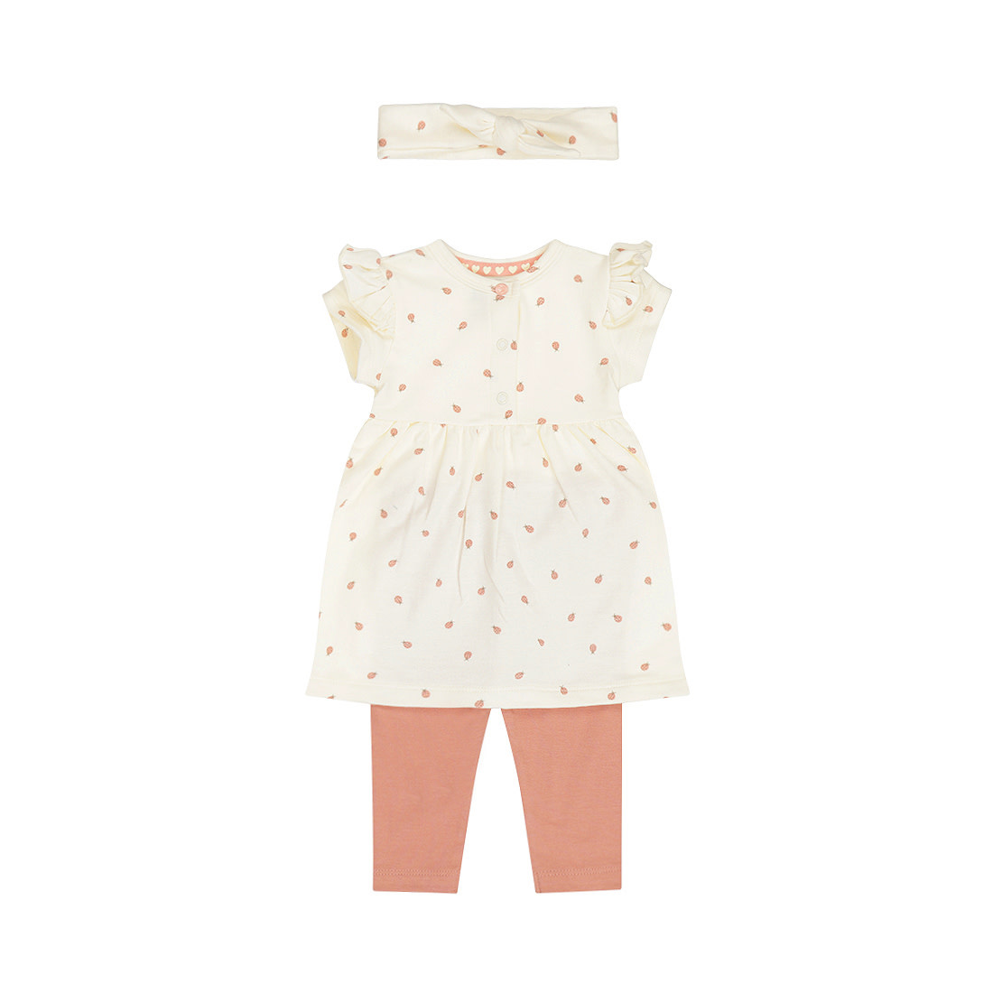 Dirkje 3 pc set Off-white, Dress ss, Leggings, Headband