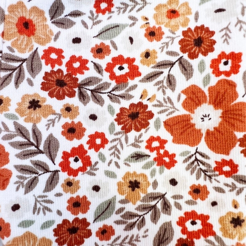 Hollie Kledingset Poppy caramel flowers