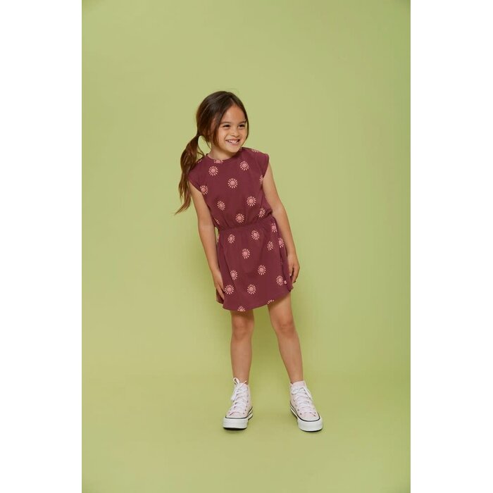 Jubel Jurk AOP Bordeaux - Salsa Sunset