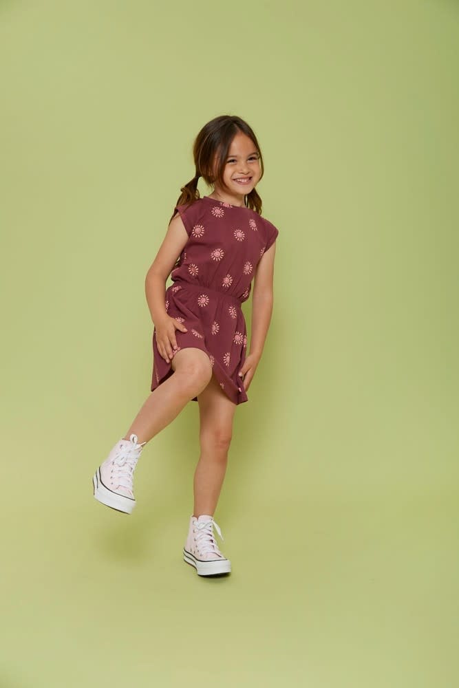 Jubel Jurk AOP Bordeaux - Salsa Sunset