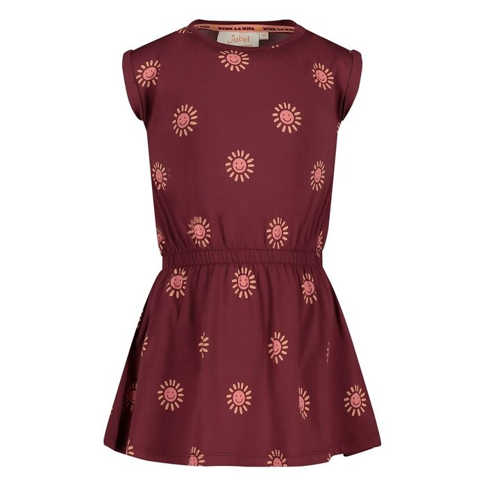 Jubel Jurk AOP Bordeaux - Salsa Sunset