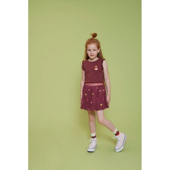 Jubel Rok tule Bordeaux - Salsa Sunset