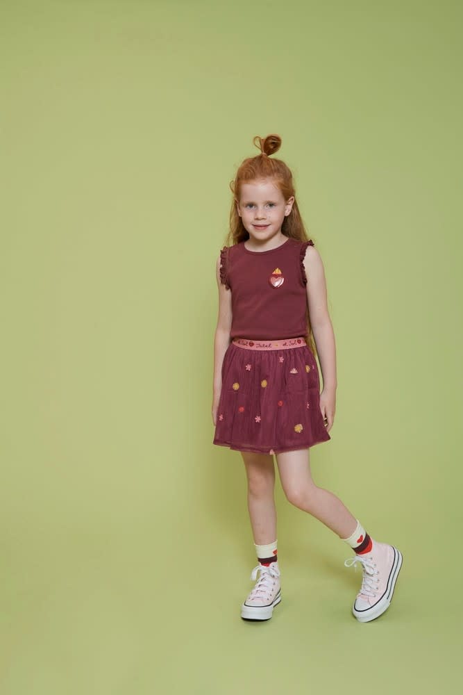 Jubel Rok tule Bordeaux - Salsa Sunset