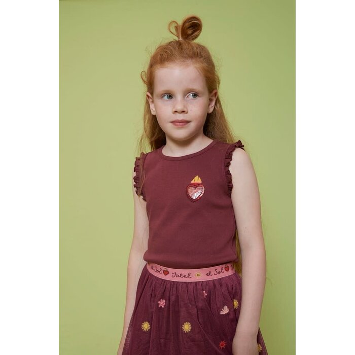 Jubel Rok tule Bordeaux - Salsa Sunset