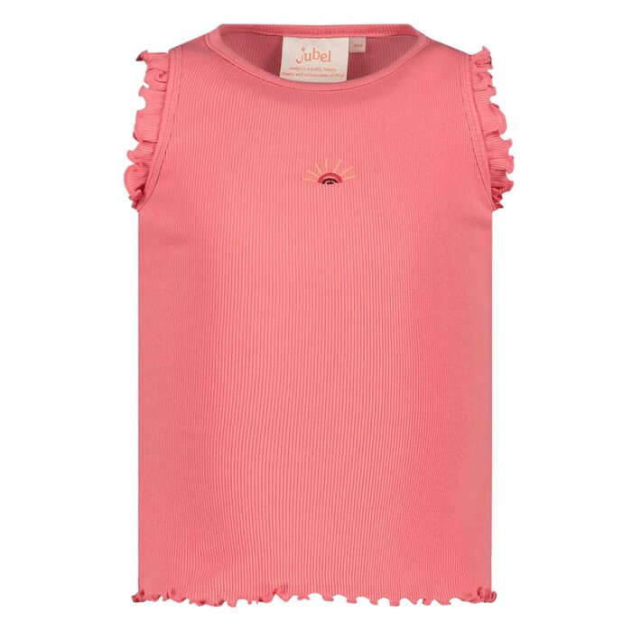 Jubel Singlet rib Roze - Salsa Sunset