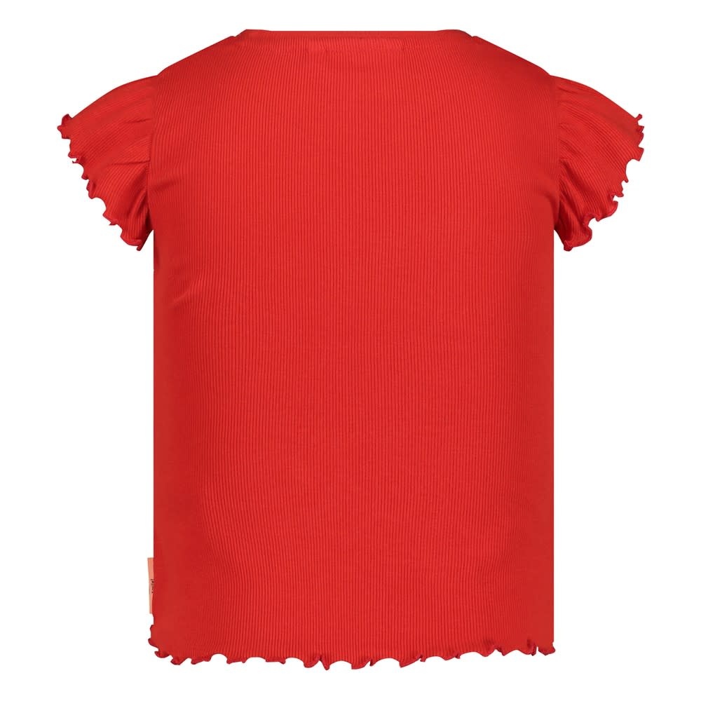Jubel T-shirt rib Rood - Salsa Sunset