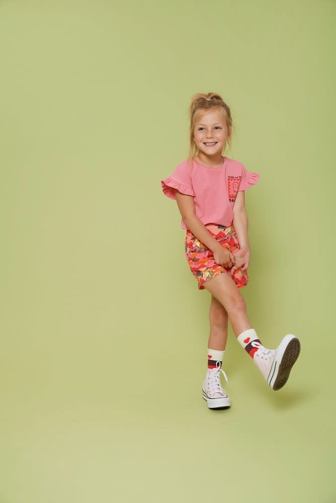 Jubel Short AOP Zalm - Salsa Sunset