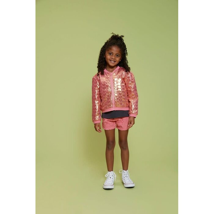 Jubel Short met crochetdetail Roze - Salsa Sunset