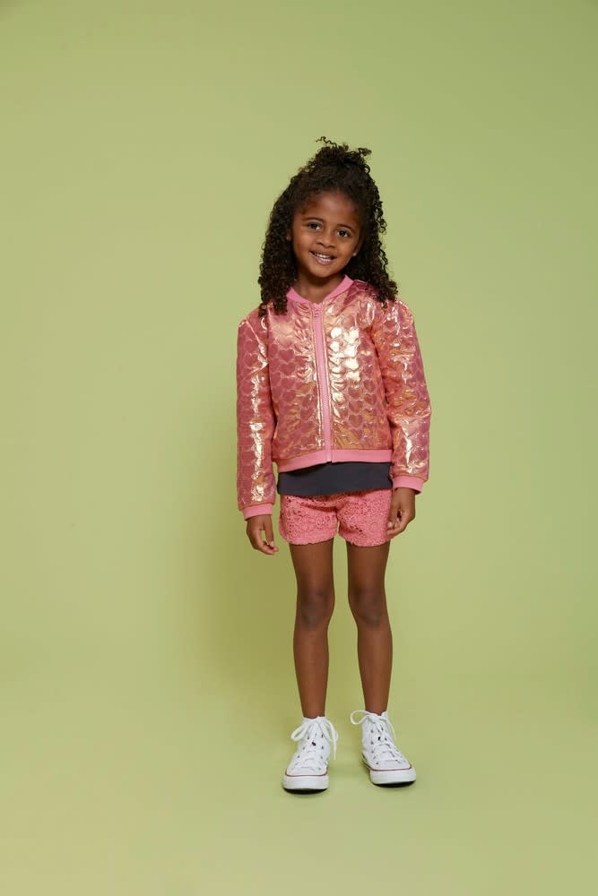 Jubel Short met crochetdetail Roze - Salsa Sunset