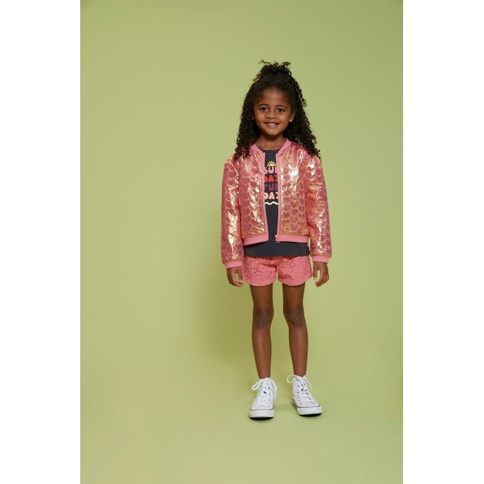 Jubel Short met crochetdetail Roze - Salsa Sunset