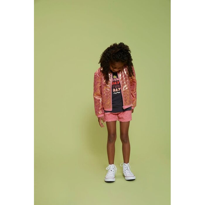 Jubel Short met crochetdetail Roze - Salsa Sunset