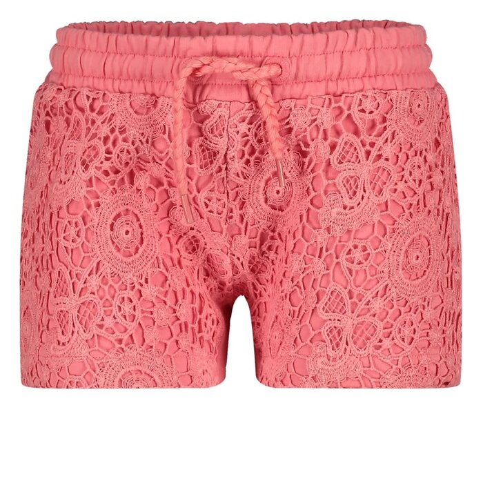 Jubel Short met crochetdetail Roze - Salsa Sunset