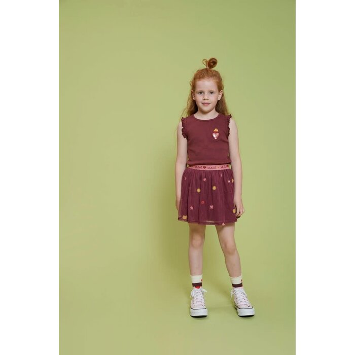 Jubel Singlet rib Bordeaux - Salsa Sunset