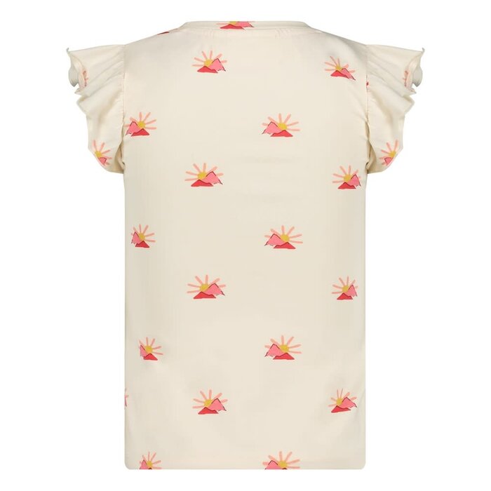 Jubel T-shirt AOP Offwhite - Salsa Sunset