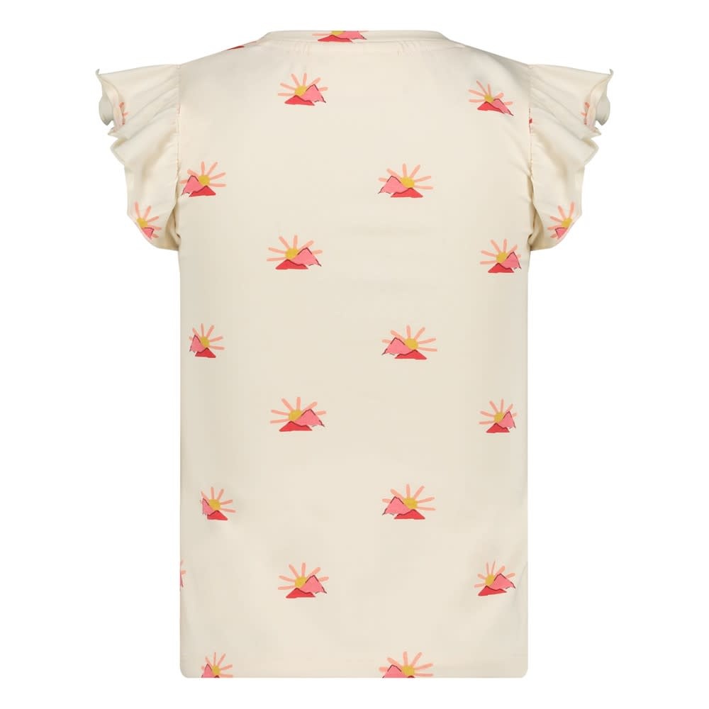 Jubel T-shirt AOP Offwhite - Salsa Sunset