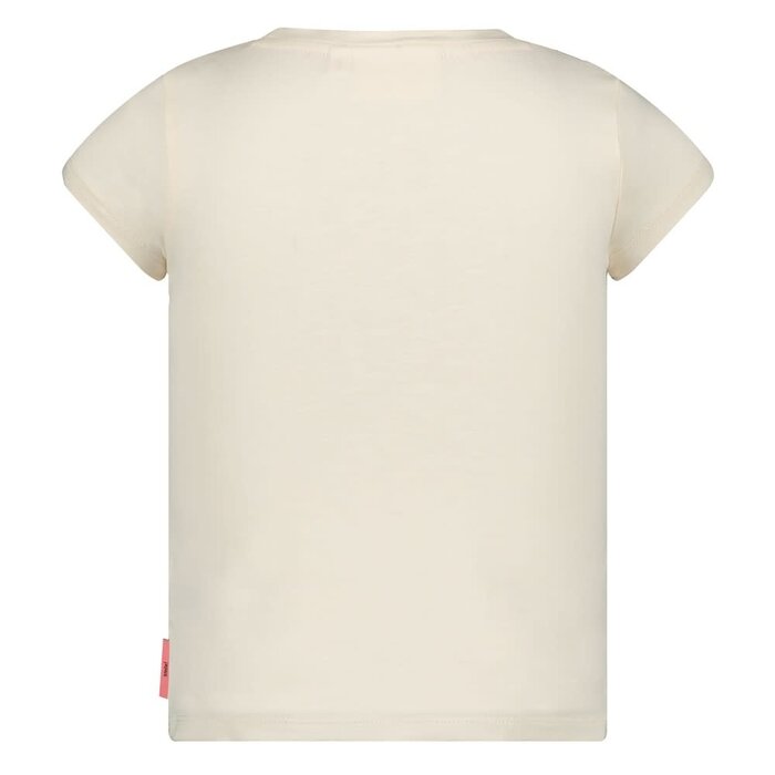 Jubel T-shirt met crochet zakje Offwhite - Salsa Sunset