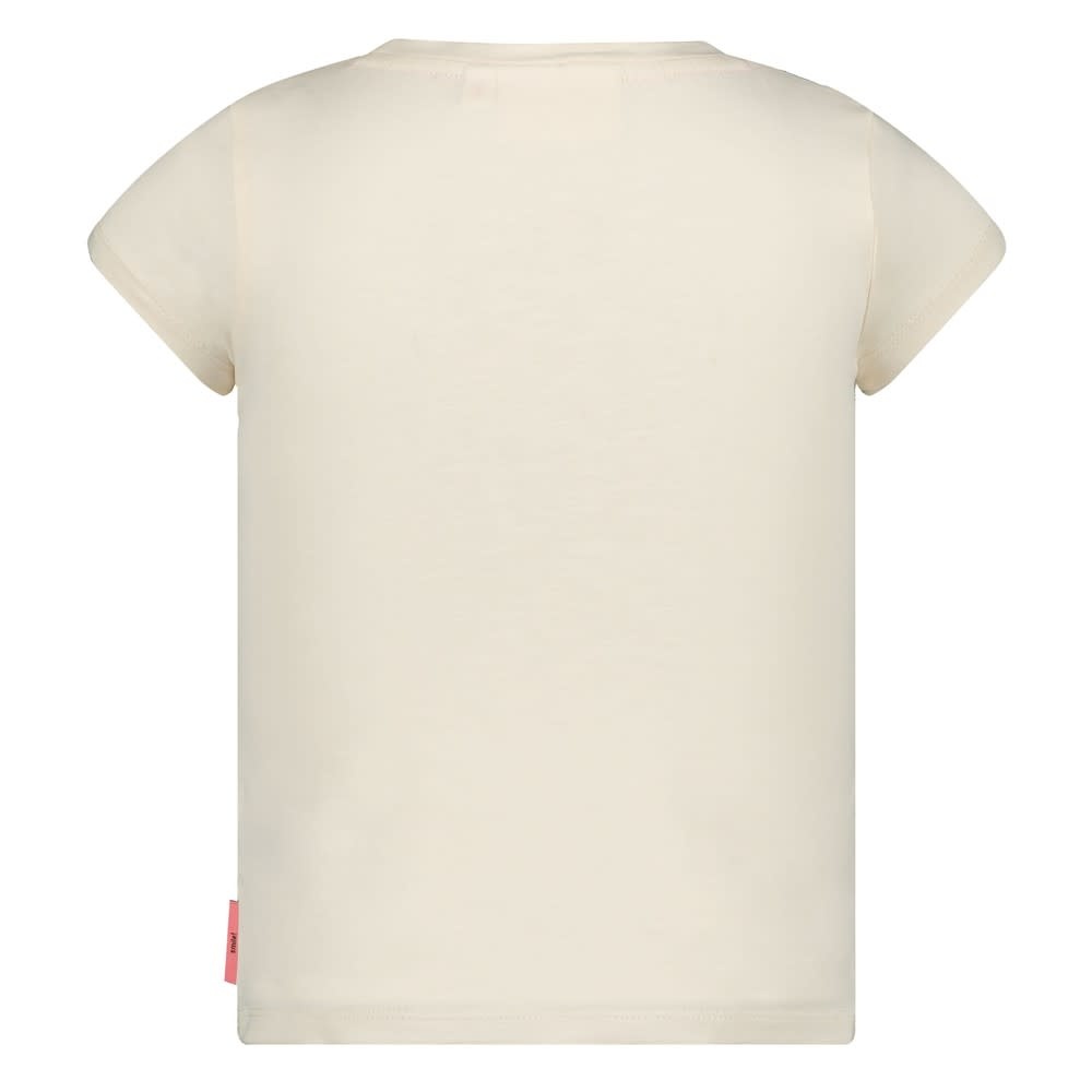 Jubel T-shirt met crochet zakje Offwhite - Salsa Sunset